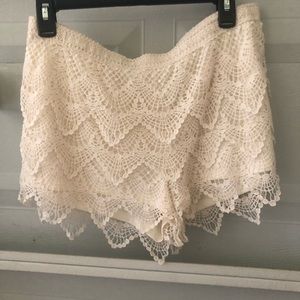 Crocheted shorts NWOT